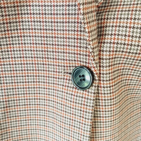 Eloquii Women's Plus Brown Houndstooth Single Button Blazer Size 14 - Picture 4 of 12